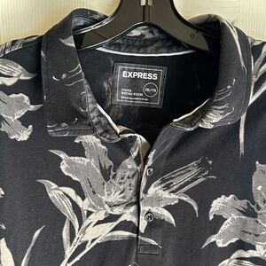 Express Charcoal Floral Men's Shirt
